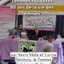 Kevin Vedi et Carine Delahaie, de Femmes Solidaires National, présentant (…)